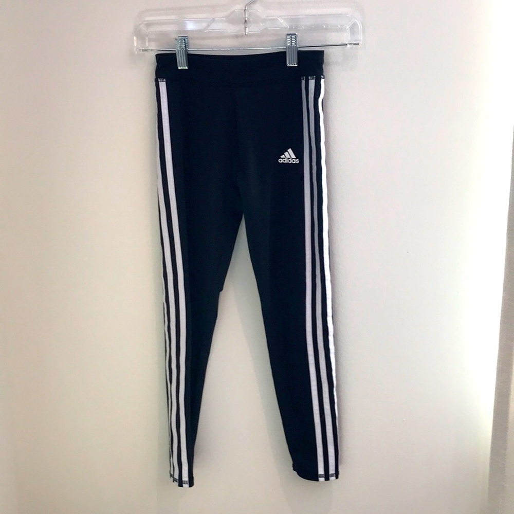 Girls three stripe Adidas leggings